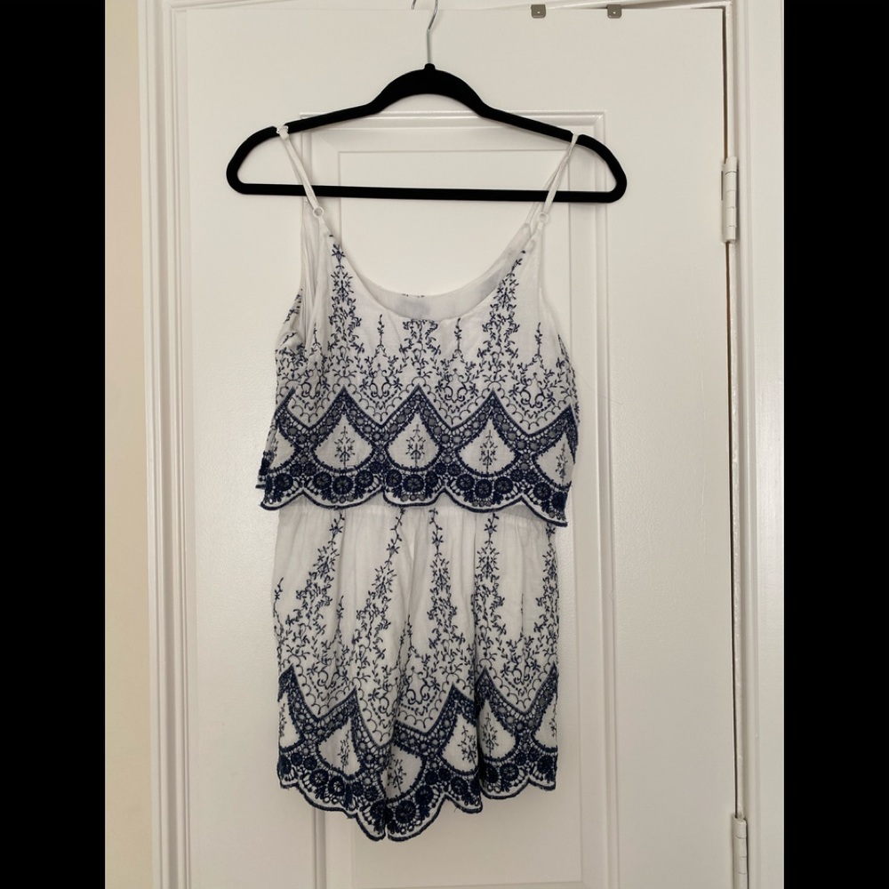Cosette Embroidered Tier Romper